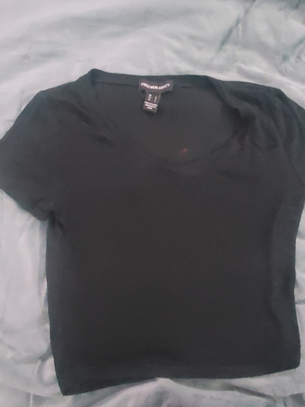 Streetwear Society Black V-Neck Short Sleeve Tee